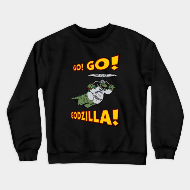 GO! GO! GODZILLA! Crewneck Sweatshirt by RobotGhost